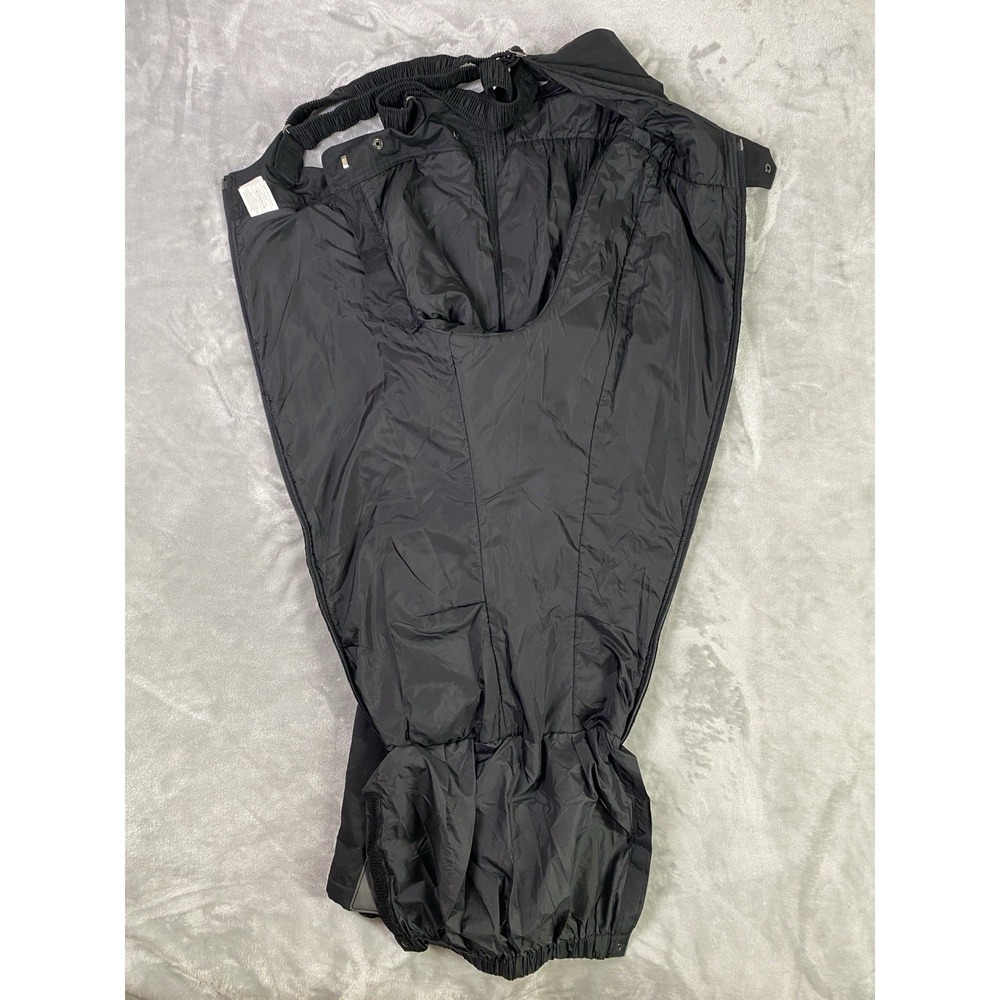 Vintage 80s Descente Ski Bib Men 34 Black Insulated Overalls Gold Alpine Retro - Picture 8 of 16